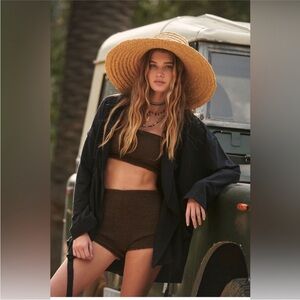 Free People Beach Camille adjustable ruffle cardigan coverup, S | coastal boho